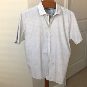 Men’s 6 (L) Ted Baker short sleeve red, blue print